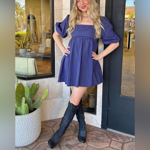 FREE PEOPLE X Faryl Robin RARE Caspian Black Over Knee Lace Up Boots Size 10 - Picture 3 of 14